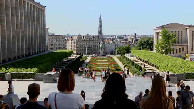 Duquesnoy A+B in Brussels overlooking Mont des Arts, ideal for outdoor receptions and events.