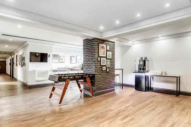 Pentahotel Brussels City Centre Studio 1: casual breakout area with foosball for corporate events.