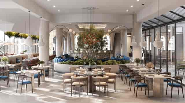 Lounge Bar at The Liman Hotel: upscale circular venue for corporate networking and events.