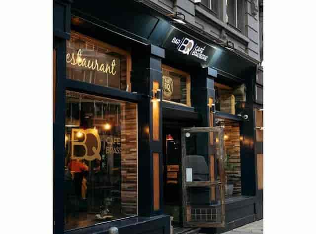 Brasserie in The Dominican storefront, modern event venue for networking and team dinners.