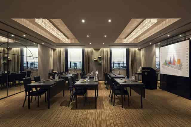 Classroom-style boardroom at The Dominican, ideal for executive training and corporate presentations.