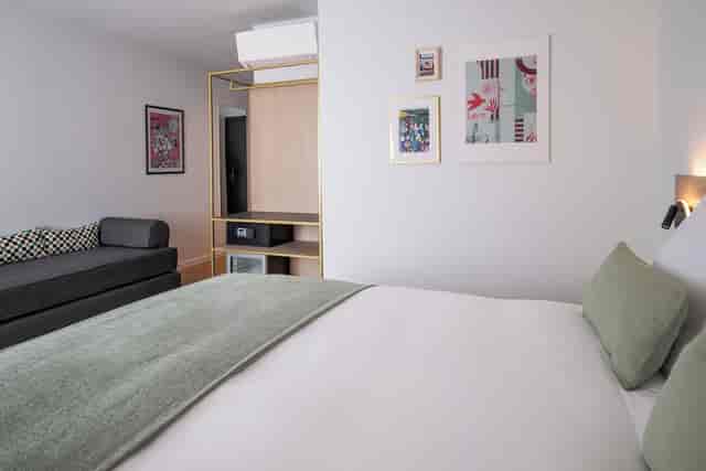 Jill Hotel Brussels exterior architecture, boutique hotel accommodation.