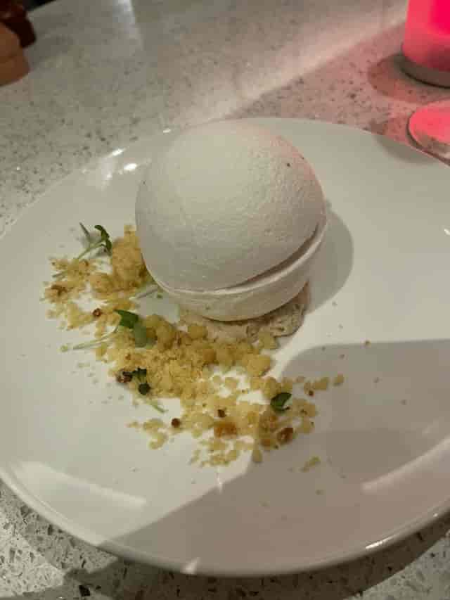 Modern plated dessert at The 1040 brasserie, perfect for upscale gala or VIP corporate dinner.