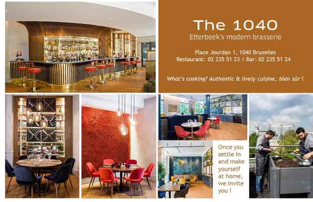 Modern brasserie bar and rooftop garden for corporate events and networking dinners.