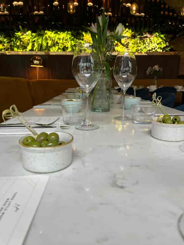 High-end networking dinner table setup at The Spirit of Manchester Distillery, Lounge Arch.