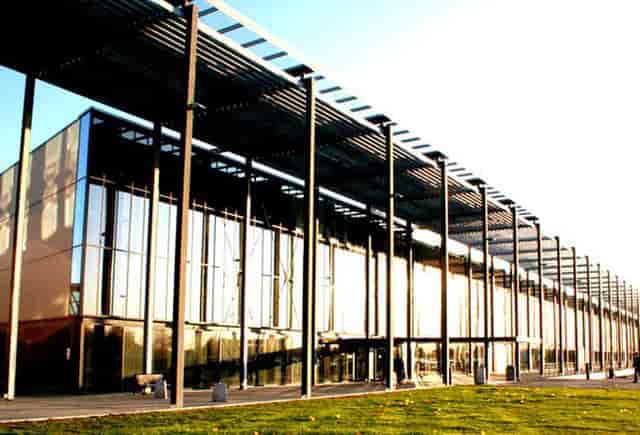 Fairground NOVA venue with floor-to-ceiling glass for convention and trade show event space.