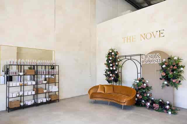 Industrial-chic lounge at Neve for branded activations and VIP receptions.