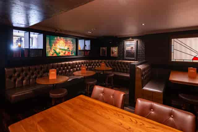 The Garrison venue in Peaky Blinders, Manchester: cozy seating for private events.