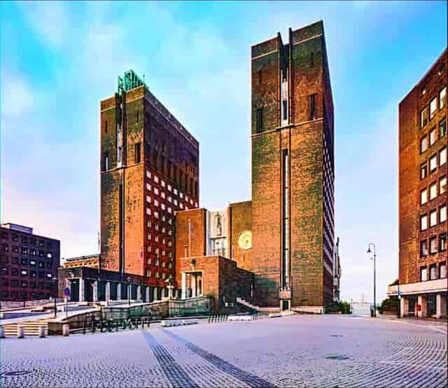Oslo City Hall landmark architecture for award ceremonies and formal events.
