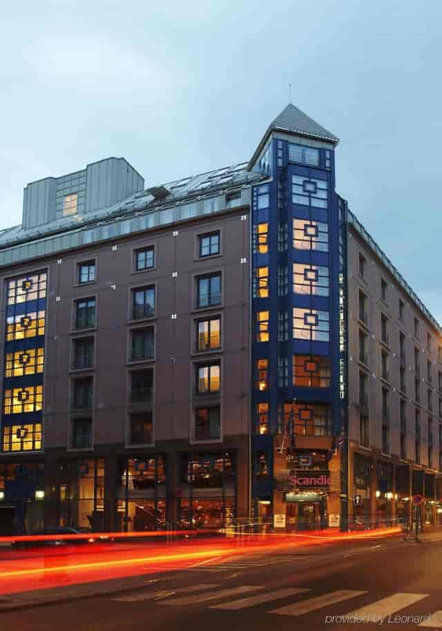 Scandic Victoria Oslo hotel exterior: corporate event venue for business travel and seminars.