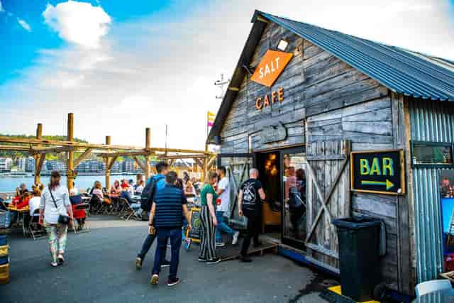 Civic Center SALT waterfront venue for rustic networking events and team building.