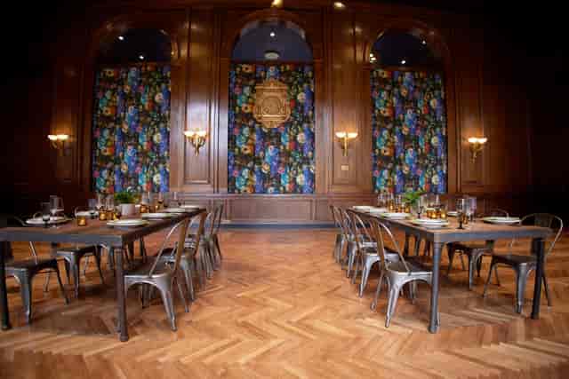 Duke and Duke Boardroom with eclectic decor for exclusive board dinners and boutique events.