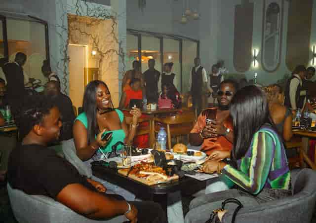 Trib3 Lagos restaurant lounge, stylish networking space for corporate events and social mixers.