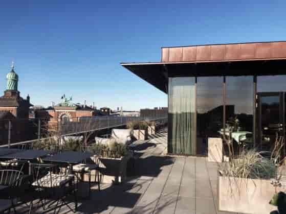 Hotel Ottilia rooftop venue with scenic city views, ideal for upscale cocktail and networking events.