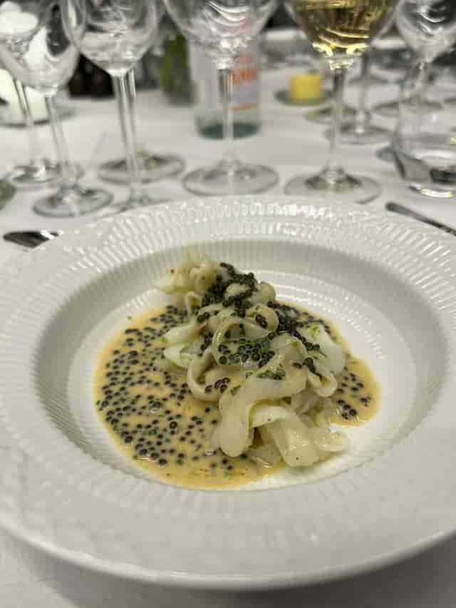 Gala dinner starter at Hammerich 7, Axelborg: elegant plated course for premium banquet events.