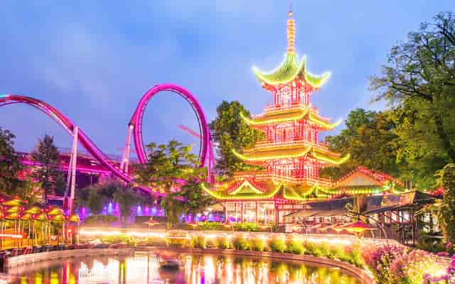Tivoli Gardens park venue for corporate buyout or high-energy incentive event.