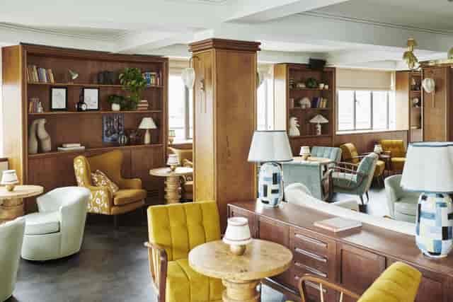 Harbour Room in Soho House Copenhagen: Warm breakout space for VIP events and private meetings.