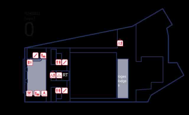Berlioz amphitheater Level 0 floor plan: venue layout for corporate events and conferences.