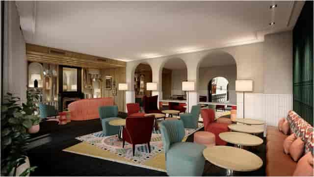 Lounge at Hôtel Grand Cœur Latin for intimate networking and corporate breakout events.