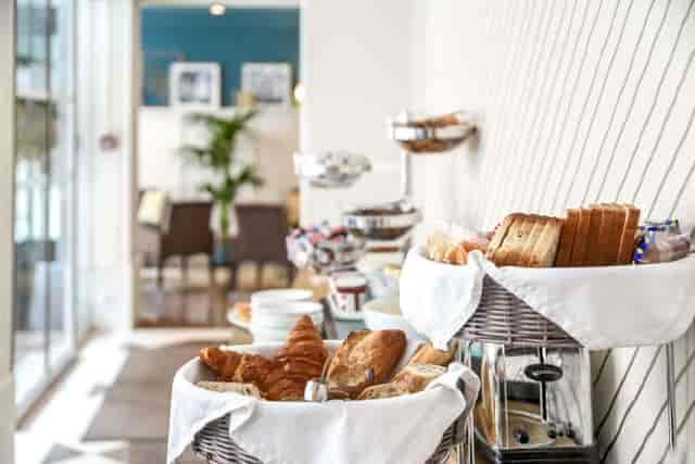 Self-service breakfast station at Hotel Passy Eiffel for boutique hotel events and receptions.