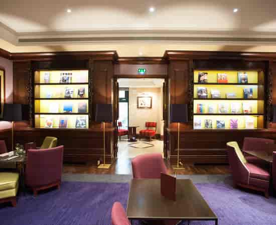 Library Lounge at Hotel Pont Royal: elegant, intimate VIP networking and private meeting space.