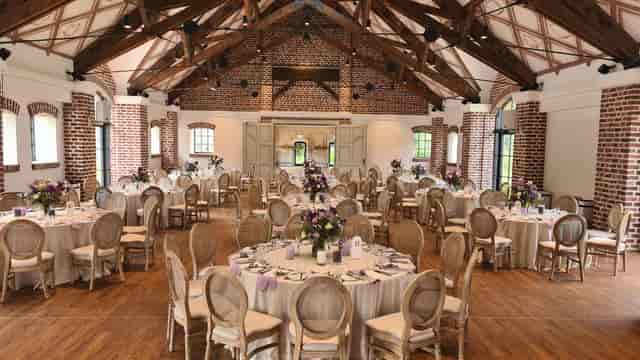 Schloss Arff castle venue with vaulted timber ceilings for rustic-chic weddings and events.