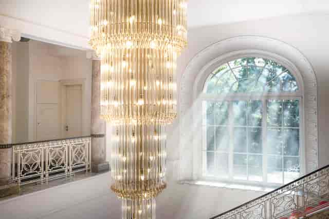 Villa Boisserée foyer with grand entrance architecture, luxury event and VIP reception venue.