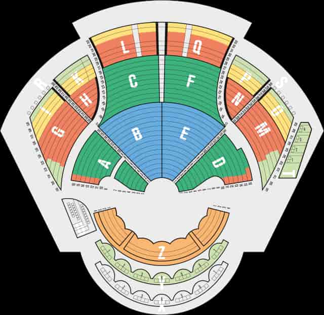 Kölner Philharmonie fan-shaped seating chart for event planning and concert venue management.