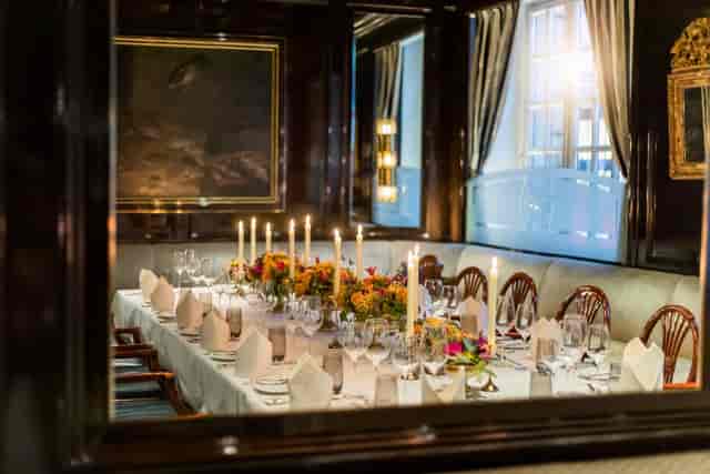 Luxury private dining room at Excelsior Hotel Ernst for exclusive board dinners and client events.