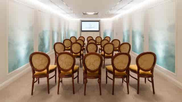 Theater-style boardroom at Excelsior Hotel Ernst for executive meetings and upscale training.