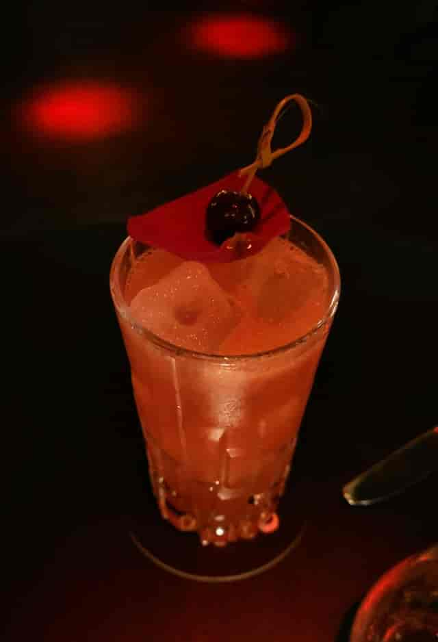 Signature cocktail at Penthouse Barcelona, The Barcelona EDITION for upscale evening receptions.