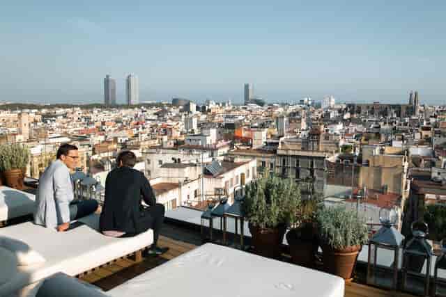 Rooftop venue at The Barcelona EDITION featuring panoramic city views for executive retreats.