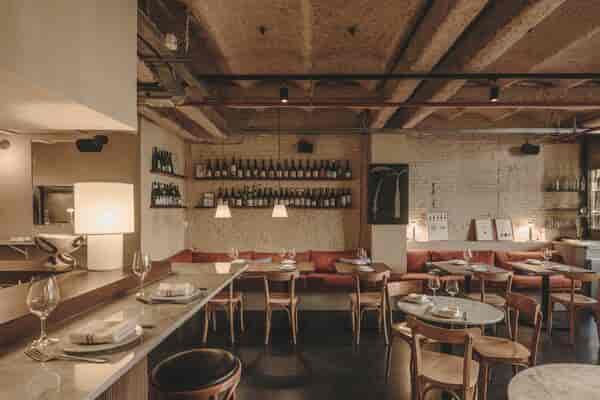 Industrial-chic corporate event venue at LoftStories for professional networking and dinners.