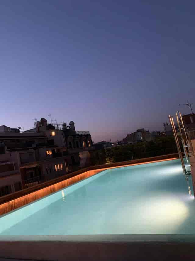 The Corner Hotel rooftop terrace at sunset for VIP welcome reception and networking events.