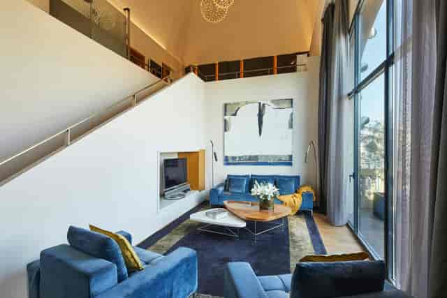 VIP lounge with vaulted ceilings at Ohla Barcelona for luxury networking and corporate events.