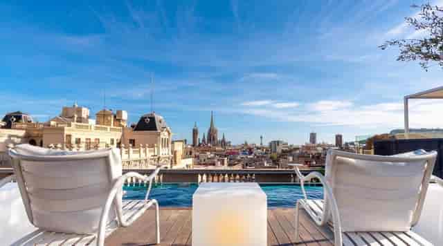 Rooftop tapas bar in Ohla Barcelona for VIP networking and executive retreats.
