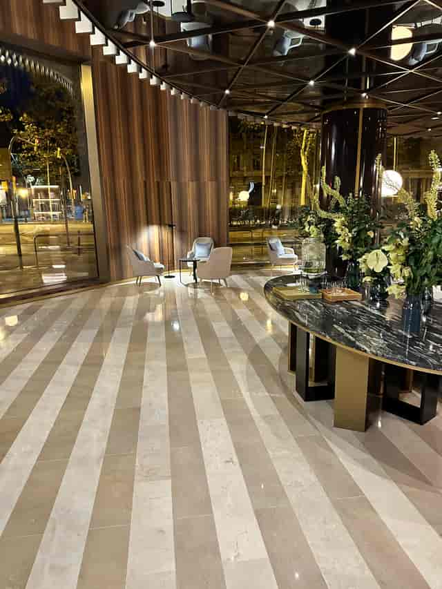 Almanac Barcelona hotel lobby lounge for intimate event networking and breakout sessions.