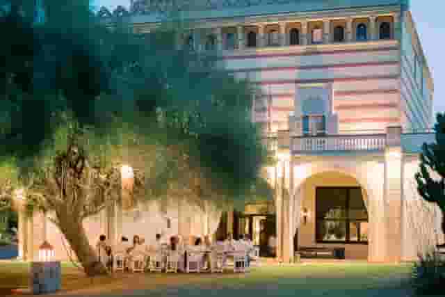 Open-air dinner area