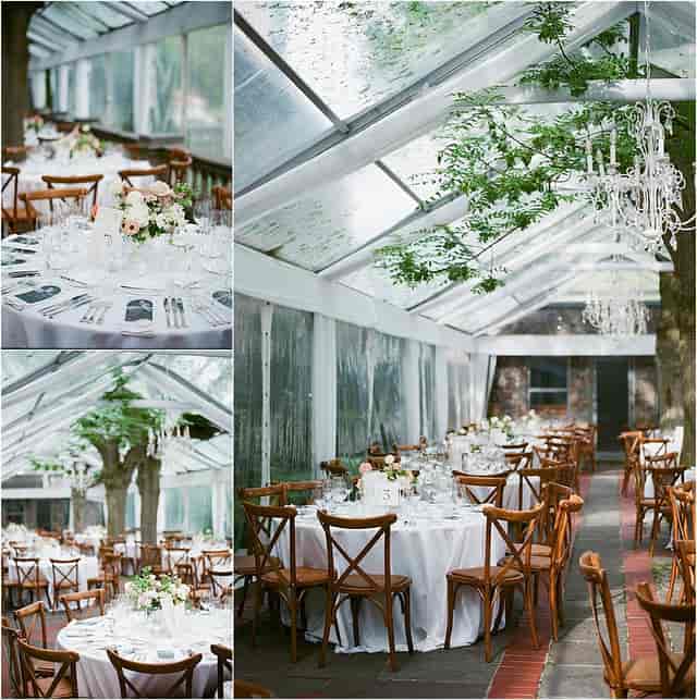 Luxury marquee banquet hall at Graydon Hall Manor with chandeliers for elegant wedding events.