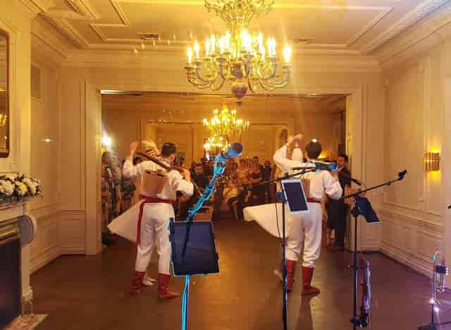 Elegant gala reception in Graydon Hall Manor ballroom featuring immersive entertainment.