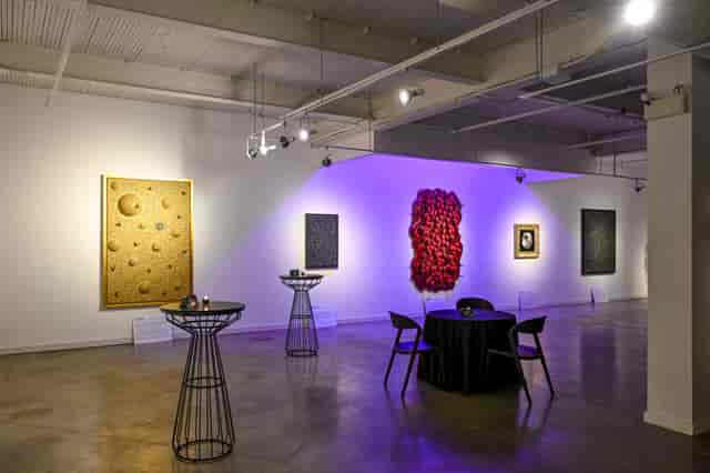 Avant Garde Toronto gallery space for industrial-chic art receptions and upscale cocktail events.