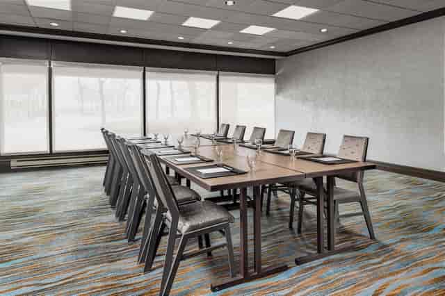Boardroom at Westin Harbour Castle with natural light for strategy sessions and corporate meetings.