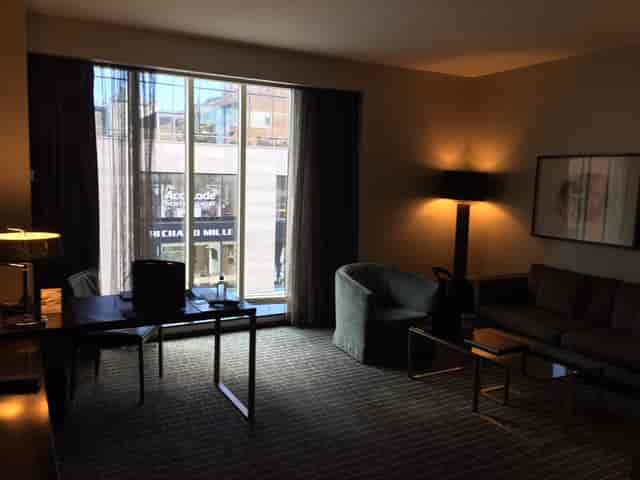 Neil Young Room hotel suite for corporate conference speakers and executive event prep in Toronto.