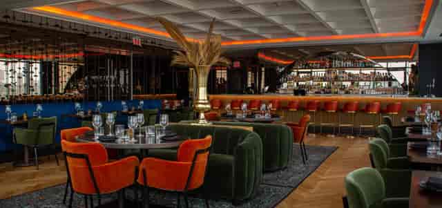 High-end lounge venue with plush seating for VIP receptions and corporate networking events.