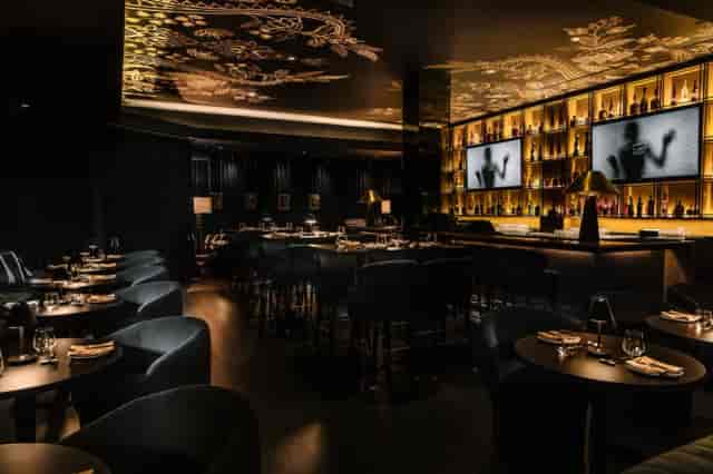 Gold Room lounge at Ultra Toronto, moody VIP space for private receptions and corporate networking.