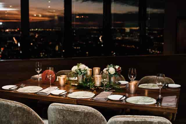 East Room at Canoe: Upscale private dining with city skyline views for VIP events and meetings.