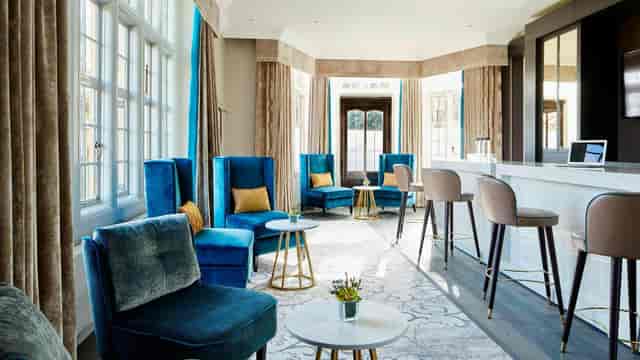 Upscale Cambridge Club lounge for VIP networking and cocktail events.