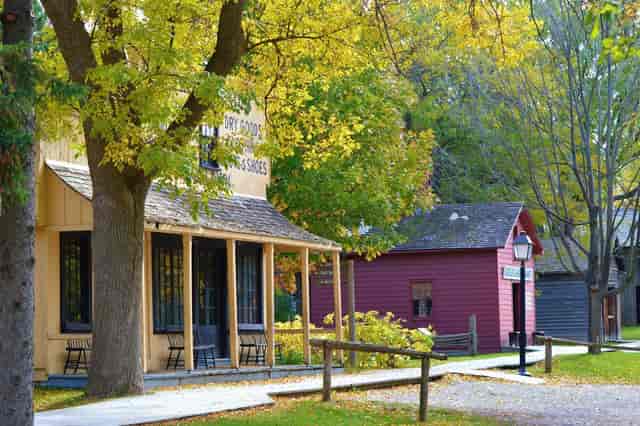 Historical outdoor venue at Black Creek Pioneer Village for corporate retreats and team events.
