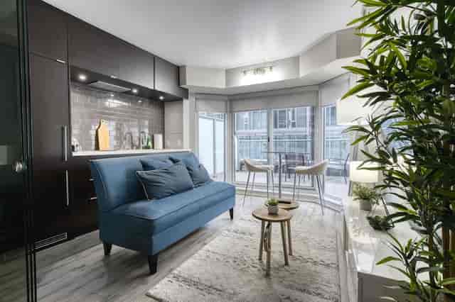 Yorkville boutique VIP suite with integrated bar for high-end hospitality and networking events.