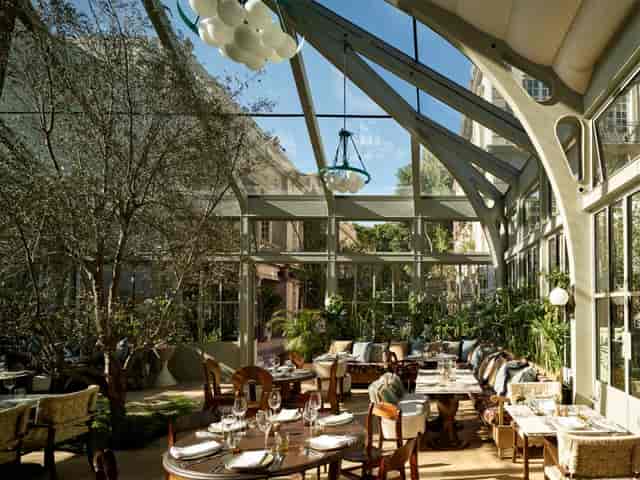 Soho House Mexico City conservatory: intimate venue for high-end daytime events and private meetings.